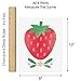 Big Dot of Happiness Berry Sweet Strawberry - Unframed Fruit Kitchen Linen Paper Wall Art - Set of 4 - Artisms - 8 x 10 inches