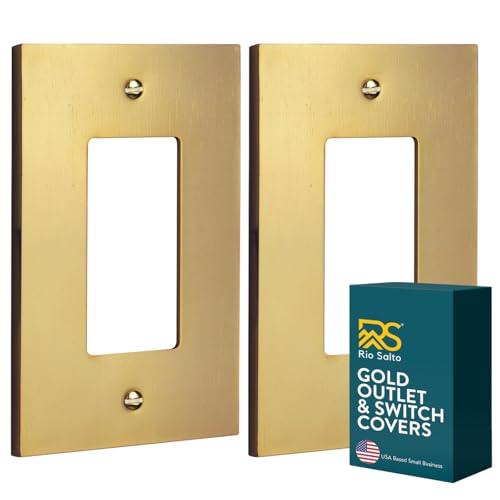 Rio Salto Forge Collection Midsize Metal Brass Gold Wall Outlet