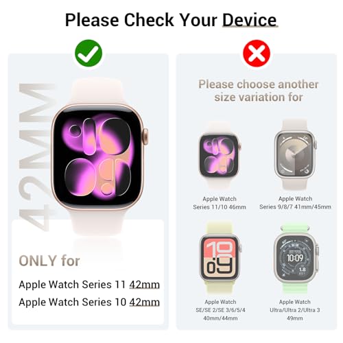 Tensea 3PCS for Apple Watch Screen Protector Case Series 11/10 42mm by Tensea - Used condition - Image 2