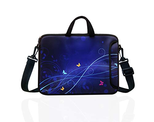 11.6-Inch To 12.5-Inch Neoprene Laptop Shoulder Messenger Bag Case Sleeve For 11 11.6 12 12.2 12.5" Inch Chromebook/Tablet/Notebook/Macbook Pro/Air (Blue) #TOP1