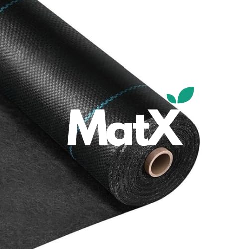 Image of Premium Heavy Duty Weed mat 110 GSM (1 Meters * 50 Meters) Weed Control mat Barrier Landscape Fabric, High Water Permeability, UV Resistant, Black Blocks Sunlight Smooth Edges