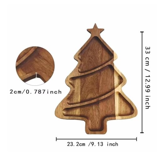 Christmas Wooden Platter, Rustic Kitchen Decor Cutting Board, Serving Tray – Bild 2