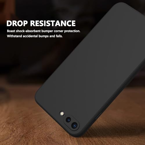 Image of for iPhone 8 Plus Case Black, Scratch Resistant with Soft Touch, Slim Thin Phone Cover for iPhone 7 Plus 5.5 inch