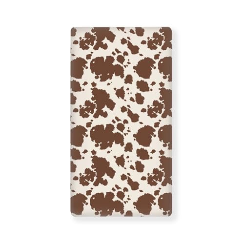 Image of Cow Print Baby Crib Sheets for Boys Girls Cowhide Print Fitted Crib Sheet for Standard Crib and Toddler Mattress Animal Skin Baby Mattress Sheets Toddler Bed Sheet 52x28x8 in