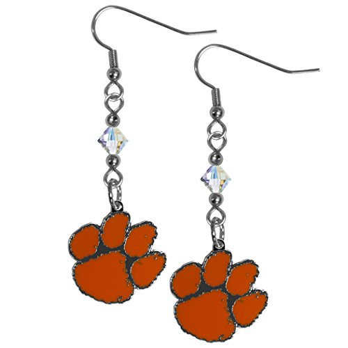 NCAA Siskiyou Sports Womens Clemson Tigers Crystal Dangle Earrings One Size Team Color