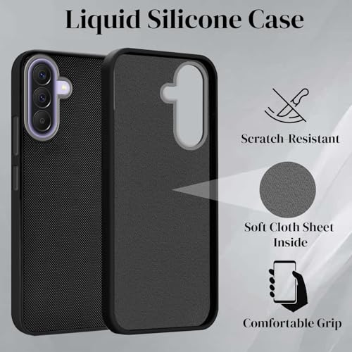 Image of Jkobi Rubberised Back Cover Case for Samsung Galaxy A57 5G (Textured Grip Design | Micro-Fiber Cloth Inside | Slim and Light Weight | Soft Touch and Feel)
