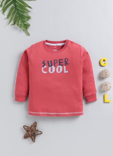 Image of LuvLap Baby Boys Regular Fit 100% Cotton Full Sleeves Boys T-Shirt Set Pack of 2