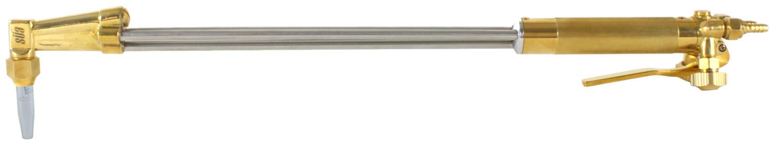 SÜA - 25 inches - Heavy Duty Oxyfuel Straight Cutting Torch - Propane - 90° Head + Tip + Arrestors