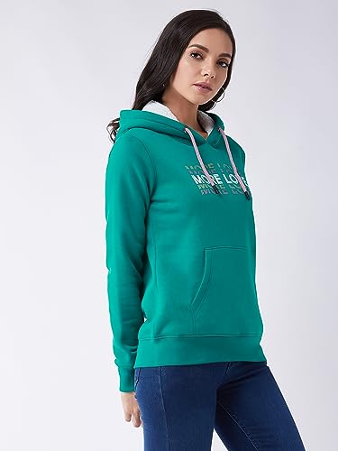 Image of Modeve Women Printed Hooded Sweatshirt for Winter