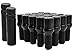 20 Pc Black 14x1.5B Spline Tuner Conical Lug Bolts for Aftermarket Wheels - 28mm Shank (Factory Length) Wheel Lugs + 2 Keys Small Diameter