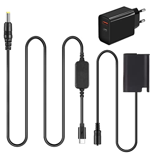 Acoplador de batería virtual DMW-DCC17 y cable USB-C PD AC8 para Panasonic Lumix S5 DC-S5k