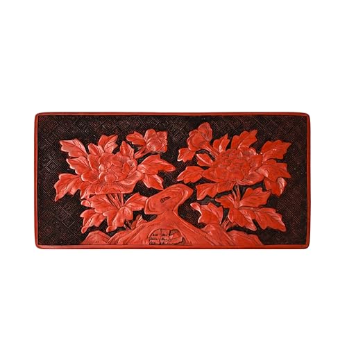 orientliving Vintage Chinese Red Lacquer Rectangular Box AGB126