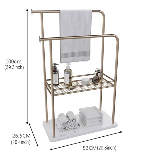 Support de douche autoportant 100cm rangement bain fer noir - 7