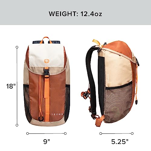 Tezos Juniper Daypack, Lightweight Hiking Backpack and Hydration Pack for Camping, Travel, Biking, and the Outdoors, 16 Liter (Desert Sand) - Thumbnail 2
