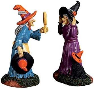 Lemax Spooky Town Collection Black Cat Millinery, Set of 2#72490