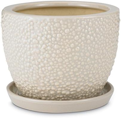 New England Pottery Bubble Cup Pot, 5.5", Pale Grey