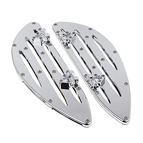 Yhmtivtu Motorcycle Front Floorboards Driver Stretched Floorboards Compatible With Harley Touring Softail Street Road Glide Dyna 1 Pair Chrome #TOP1