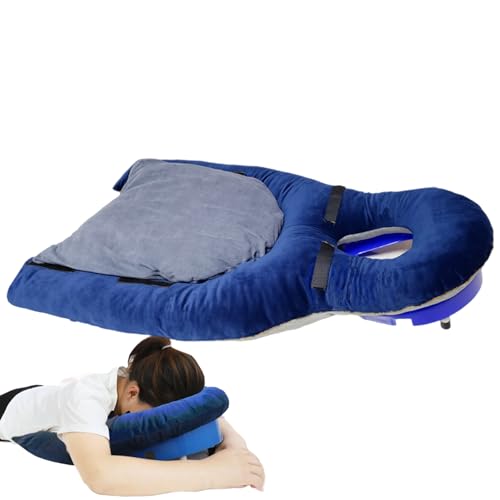 Almohada boca abajo de la cirugía ocular ángulo ajustable almohada para algodón para dormir relleno con almohada de cara transpirable con soporte de cofre y cuello para el hogar, hospital