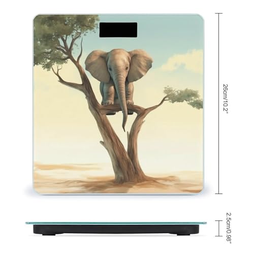 Báscula Digital de Baño con Diseño Elefante y Árbol miniatura 2