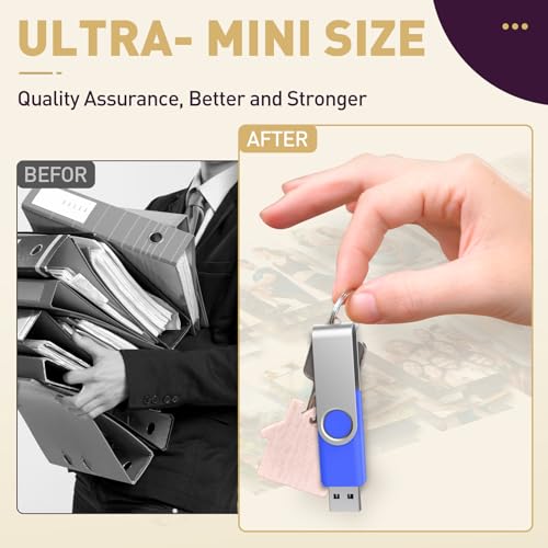 Image of Flash Drive 256MB (Not 256GB) Bulk Pack 10 USB 2.0 Thumb Drive - Small Capacity 256MB USB Stick Value Multipack Pen Drive - Multi Color Portable Zip Drive Swivel Pen Drive Jump Drive