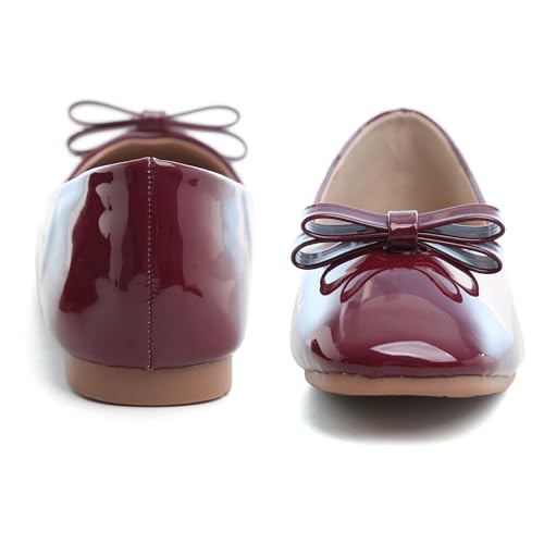 Image of Dear Time Women's Casual Foldable Ballet Flats Square Toe Ballerina Flats Shoes Comfortable