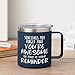 NOWWISH Inspirational Coffee Mug for Men, 14oz Vacuum Insulated Stainless Steel Cup, You Are Awesome Gift for Husband, Boyfriend, Dad - Navy Blue