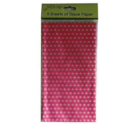 Papier de Soie Imprimée - Rose à Pois - 9 feuilles - Taille 680mm x 500mm Cover
