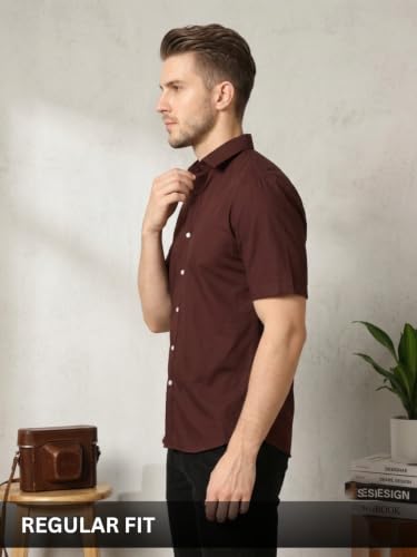 Image of Leriya Fashion Men Formal Shirts for Man Half Sleeve Polycotton Shirts