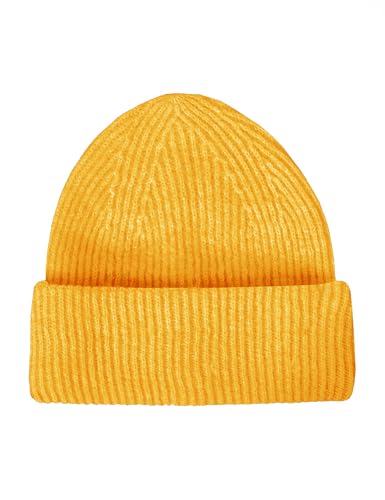 Occulto Damen Winter Mütze mit Wolle (Model: Emma) Gelb