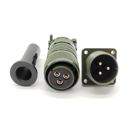 Connecteur militaire MS5015 3 broches prise mâle MS3102A20-19P et fiche femelle droite