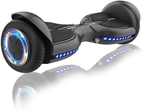 TOMOLOO Music- Rhythmed Hoverboard 6.5 inch Electric Scooter UL2272 Certificated with Bluetooth Speaker LED Lights Kids and Adult Two-Wheel Self-Balancing Scooter