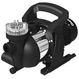 Dkenicor 1.6HP Portable Water Transfer Pump, 1000GPH Shallow Well Jet Pump with Built-in Filter, Garden Booster Pump for Home, Garden, Lawn, 120V, Black