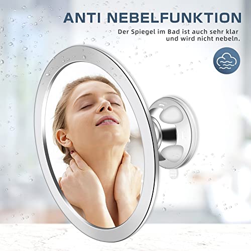 Miroir anti-buée de douche à ventouse pour un rasage sans frustration - 5