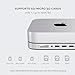 Satechi Mac mini Hub & Stand with SSD Enclosure for NVME/SATA M.2, Mac mini Dock with USB C 10Gbps, 3 USB A 5/10Gbps, 2.0 Audio Jack, for Mac Studio, Mac mini M2/M1 (Not Compatible with M4) - Silver