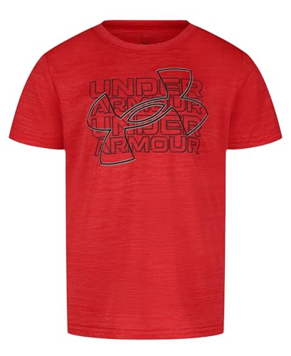 Image of Under Armour Boys Short Sleeve Core Graphic T-Shirt, Lightweight & Breathable, Relaxed Fit