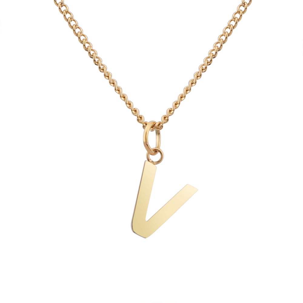 GD GOOD.designs Kette mit Buchstaben Gold 18 Karat - Wasserfest I hautverträgliche Halskette für Damen mit A-Z Anhänger I Initial Buchstabenkette