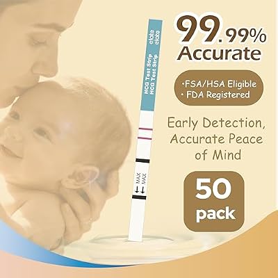 Elate Pregnancy Test Strips 50 Count, Early Detection HCG Test, High Sensitivity, 99.99% Accurate Results, Easy to Use Home Pregnancy Test Kit