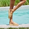 Raffia Platform Sandals for Women – Woven Straw Es... #4