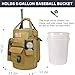 XINTREY Baseball Bucket Bag 6 Gallon Tactical Baseball Coaches Bag Softball Bucket Cover Organizer with Padded Seat for Balls, Bat, Gloves, Scoreboards (Brown)