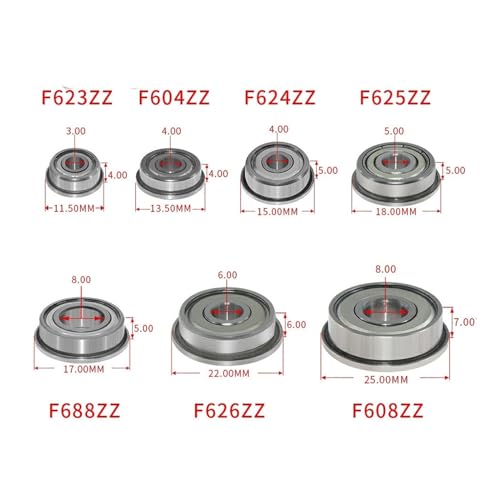 Rodamientos F623ZZ de ranura profunda para eliminar holguras en impresoras 3D 3