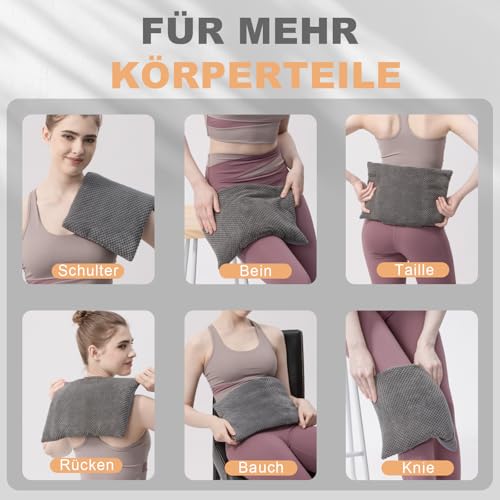 Coussin chauffant micro-ondes sans odeur pour soulager le dos gris - 4