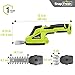 SnapFresh Cordless Grass Shear Bush Trimmer, 2 in 1 Handheld Hedge Trimmer, 7.2V Electric Grass Trimmers, Lightweight Shrubbery Trimmers Battery & Charger Included, Shrub Trimmer for Garden(Green)