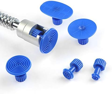 Kit 18 Pezzi Estrattore di Ammaccature per Auto, Kit di Riparazione Carrozzeria Auto con Martello a Scorrimento T-Bar e Piastre Adesive per Estrazione per Fai-da-Te Silver,One Size