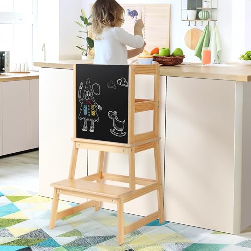 KIDINIX Tour d Observation Enfant, Tour d'apprentissage Montessori avec Planche et Barre de...