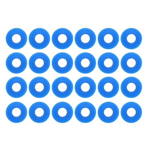 NUOBESTY 24Pcs Blue Silicone Swing Top Bottle Gasket Set Water Bottle Cap Seal Rings Replacement for Glass Leak-Proof Sealing Gaskets Suitable for Home and Kitchen Use