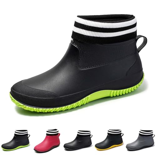 Bottes de pluie à tige courte imperméables avec coupe confortable