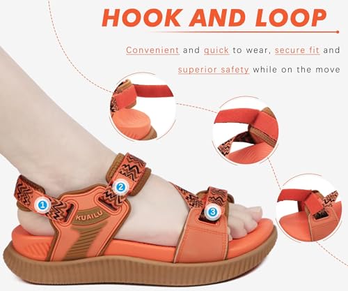 Image of KuaiLu Womens Orthopedic Walking Sandals with Arch Support Recovery Cushion