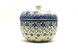 Polish Pottery Apple Baker - Silver Lace