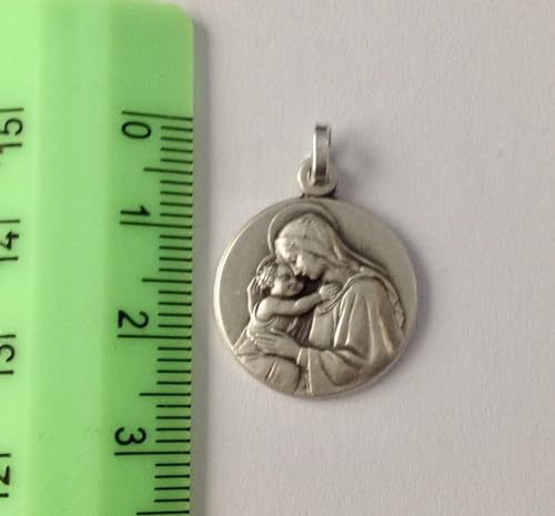 Medalla de la Virgen con Niño Jesús Santos Patronos