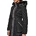 GUESS Women's Midweight Puffer Jacket, Belted Black, Large